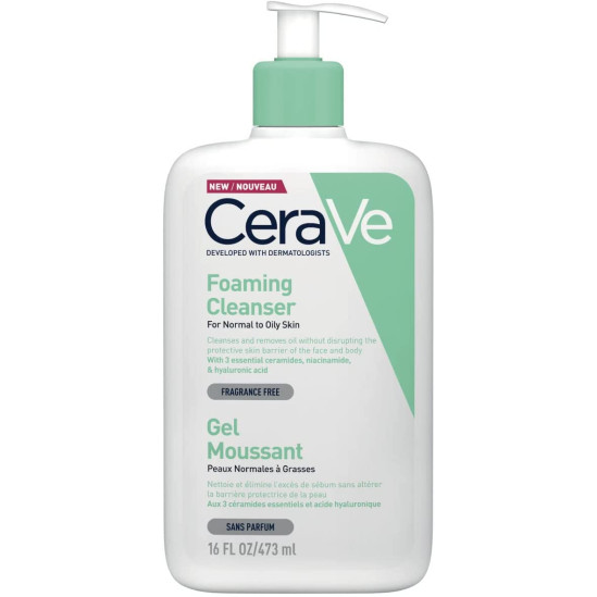 CeraVe Gel Moussant Pour peaux normales à grasses 473 ML
